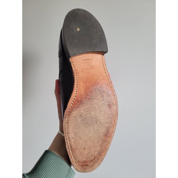 Johnson & Murphy Optima Leather Black Lace Up Dress Mens 11 D Dress Shoes - Picture 4 of 8